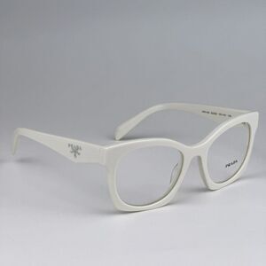 NEW Prada PRA05V 17K1O1 White Ivory Women Square Unisex Eyeglasses VPR A05